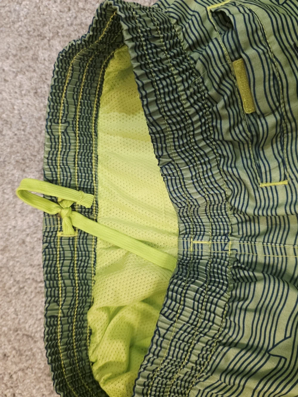 Nike Kids Large Green Gradient Swim/Training Shorts with Swoosh